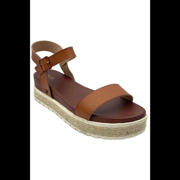 MIA Women's Kiera Strappy Platform Sandals Brown - Medium - Picture 1 of 3